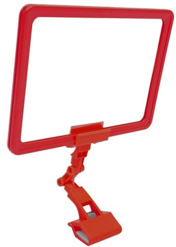 Operitacx Auf Schilderhalter Preistabellen-Clips Kunststoffwaren Drehbarer Schilderhalterständer Drehbare Preisclips Kleiderständer Schilder Schilder Kleiderständer Schilder Rot