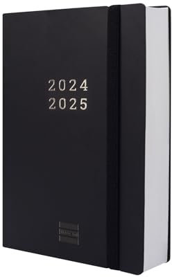 Finocam - Terminkalender Mara 18 Monate 2024 2025 1 Tag pro Seite Juli 2024 - Dezember 2025 (18 Monate) Schwarz International