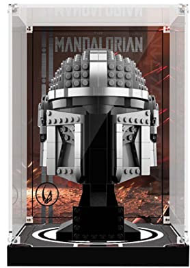 Acryl Vitrine für Lego Mandalorianer Helm 75328, 3 MM Staubdichte Schaukasten für Lego 75328 Mandalorianer Helm (Nur Vitrine)