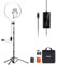 NEEWER 12 24W High Power LED Ring Light with 71 Tripod Stand Phone Holder Compatible with iPhone for Video Recording Makeup Selfie Studio Streaming TikTok, Bi Color Ringlight Lighting, RH12B