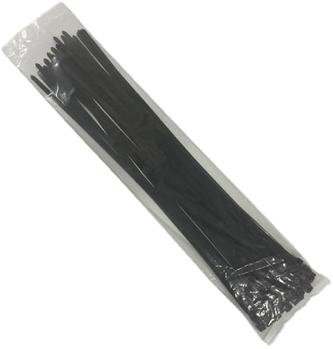 EzySup Extra Large Zip Ties Heavy Duty for Outdoor Use,550mm x 7.6mm,55kg Tensile Strength,100 Pieces,Black