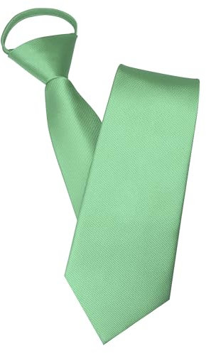 JEMYGINS Herren Reißverschlusskrawatte Minzgrün Krawatte - Eleganter Look in Sekundenschnelle