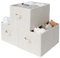 StorageWorks große Stoff Aufbewahrungsbox, rechteckige Schrank Boxen Aufbewahrung mit Griffen, faltbare Schrank-Aufbewahrungsboxen für den Hauswirtschaftsraum, beige gestreift, 3 Stück