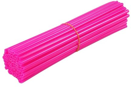 susongyuheng Nuevo Kit de 36 Piezas for Envolver radios y Llantas de Motocicletas, Funda Protectora for Motocross, Motos de Cross, Enduro y Supermoto(Pink)