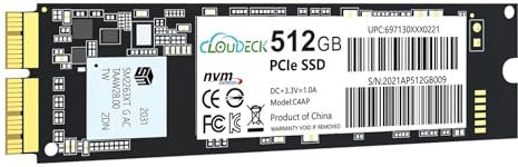 INDMEM NVMe PCIe SSD 512 Go, Gen3x4 SSD avec tournevis compatible avec MacBook Pro Retina Late 2013 - Mid 2015, MacBook Air Mid 2013-2017, iMac Late 2013-2019, Mac Pro Late 2013, Mac Mini Late 2014