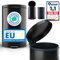 kogu ® 5l Edelstahl Mülleimer im stilvollem Schwarz mit getesteter antibakterieller Beschichtung, Absenkautomatik und easy Entleerungsfunktion für Büro, Küche, Bad, Gastronomie, Kosmetik und Praxis.
