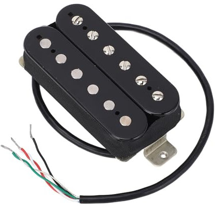 50-mm-Humbucker-Tonabnehmer mit Hohem Volumen und Alnico-5-Magnet, 12 Schraubenteilen, Verstellbarer Stange, Doppelspule für 6-saitige E-Gitarre, Klassischer Klang und Reichlich