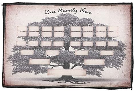 HAPINARY Praktischer Ausfüllbarer Familiengeschichts-stammbaum Leinwand Personalisierbares Stammbaum-diagramm Für Wohnraumdekor Langlebige Familienmitglieder-genealogie Wandkunst