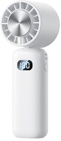 Lnfxkvva Mini ventilador portátil de refrigeración de hielo mini ventilador portátil plegable pantalla digital silencioso ventilador de mesa paquete de hielo ventilador de cuello, B