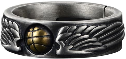 Homoyoyo Basketball Charm Ring Metall Fingerring Männer Sport Stil Ring Schmuck Herren Zarter Fingerring