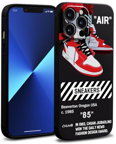 jinpaitao Cool Phone Case for iPhone 13 Pro Max Case for Boys Men Sports Basketball Sneaker Shockproof Street Designer Aesthetic Compatible with iPhone 13 Promax Case