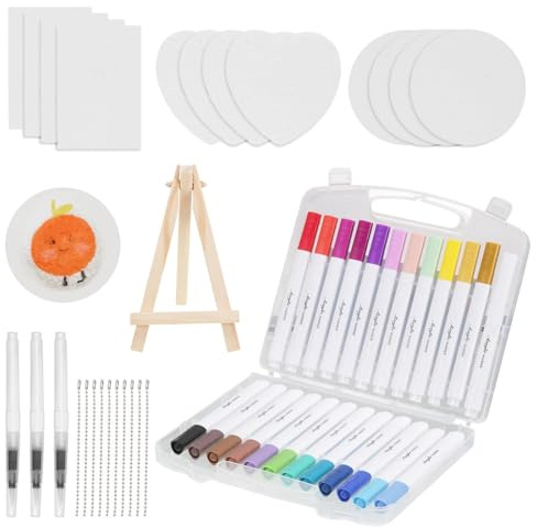 wlertcop Magic Puffy Kit de peinture Magic Puffy, papier de peinture vierge texture mousse, stylos à bulles pour peinture, fournitures d'art et d'artisanat (50 pièces)
