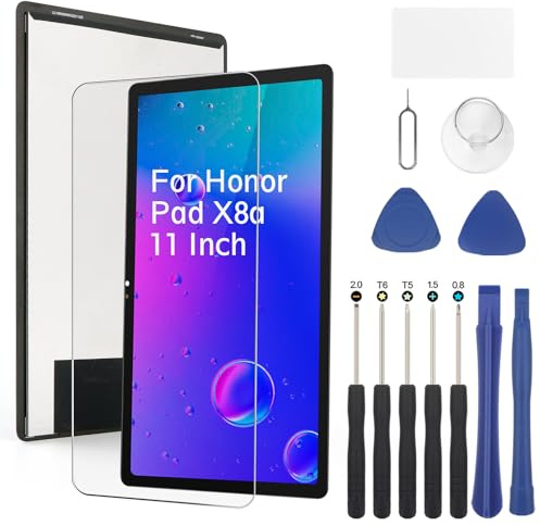 RongZy Screen Replacement for Honor Pad X8a 2024/NDL-W09 11 LCD Display | Touch Screen Internal Digitizer Replacement Assembly with Tools Kit（Black )