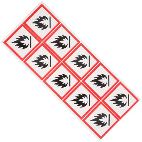 Healifty Warnschild Aufkleber für Selbstklebend Brennbare Flüssigkeiten Pvc Stück mit Klarem Warnhinweis 10 für Sichere Kennzeichnung im Arbeitsbereich