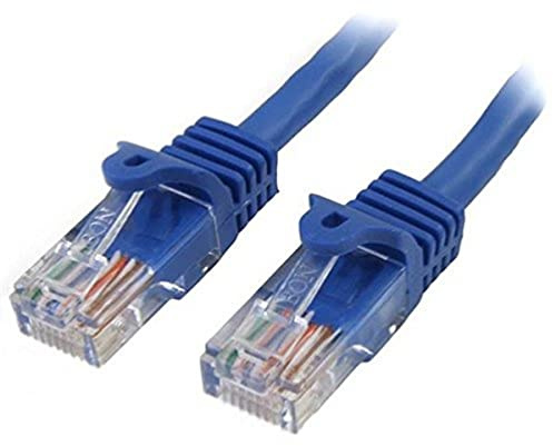 StarTech 7m Cat5e Snagless Ethernet Cable, PoE, Blue (45PAT7MBL) | Gold-plated RJ45, Patch Cable, Ethernet Cord, Connectors, UTP, 5Gbps speeds, 24AWG copper, Long