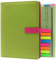 TSY Notizbuch Nachfüllbar, PU Leder Weiche Abdeckun Personal Organizer Planer, Ringbuch Reise Tagebuch mit Magnet-Verschluss Stifthalter Steckplätze für Karten und 160 Seiten (Grün, A5)