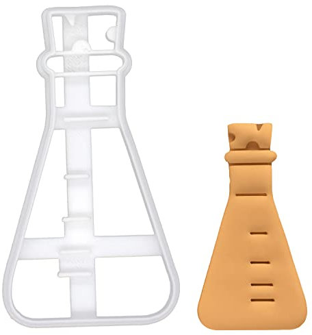 BAKERLOGY Conical Flask Cookie Cutter - Detailed Biscuit Cutter Design for Baking and Crafts, Ideal on Fondant, Dough, Clay