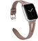 Wearlizer Tan Leather Strap Compatible with Apple Watch Strap 41/38/40/42mm iWatch Womens Triangle Hole Sport Straps Wristband Cool Replacement Bracelet SE Series 10 9 8 7 6 5 4 3 2 1