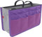 Ducomi Handtaschen Organizer Geldbeutel-Einsatz 13 Fächer - Taschenorganizer Handtasche für Dokumente, Telefon, Make-up, Schlüssel an Ihren Fingerspitzen (Standard, Purple)