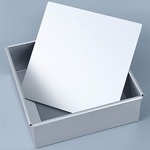 Teglia quadrata in alluminio anodizzato, con fondo rimovibile, 20 cm x 20 cm x 7 cm
