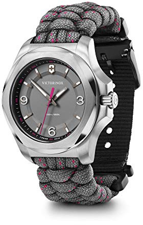 Victorinox Montre Femme I.N.O.X. V Ø 37 mm, Swiss Made, Quartz Analogique, Étanche Jusqu’à 100 m, Verre Saphir