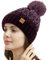 REDESS Damen Winter Pompom Beanie Mütze Fleece gefütterte warme Mützen, Dicke, lässige Schneestrickmütze für Damen