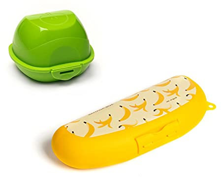 Harfield Tableware Banana & Apple Case Set 2 Pieces Storage Box Banana Apple Holder Protector