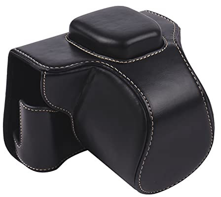 Andoer Sofortbildkameras Tasche, Vintage PU Leder Kameratasche Schützende Kameratasche mit Riemenersatz für Fujifilm XT100, Schwarz