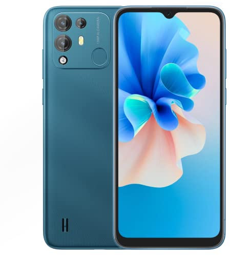 Blackview A55 Pro 4G Handy, entsperrt, Helio P22 Octa Core 4 GB + 64 GB, Kameras 5 MP + 13 MP, HD+ 6,53 Zoll, Android 11 Dual SIM, Entsperrung des Gesichts, Fingerabdruck, GPS, Blau