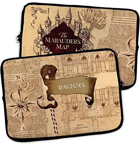 Custodia per laptop personalizzata. Rivestimento in neoprene. Regalo personalizzato con nome. Varie dimensioni. MAPPA DEL PREDATORE