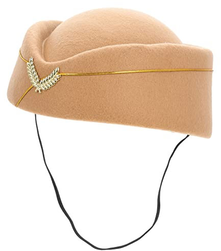 Toyvian Stewardess Baskenmütze Fleur-delacour-hut Flug Kopfbedeckungen Für Bühnenauftritte Retro-kleider Für Frauen Cosplay-hut Für Die Dekoration Matrosenmütze Wolle Hibiskus Pilot Kind