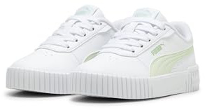 PUMA Mädchen Carina 2.0 Ps Turnschuhe, White Green Illusion Pure Green, 30 EU