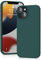 YATWIN Silicone Case for iPhone 13 Mini, Soft-Touch, Shockproof, DustProof, Antiskid Full Body Armour Phone Cover for Apple iPhone 13 Mini - Dark Green