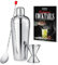 NutriChef Set da barista da 3 pezzi, set di shaker per cocktail con shaker per cocktail, misurino e cucchiaio da bar, perfetto per casa, bar, ristorante e affari