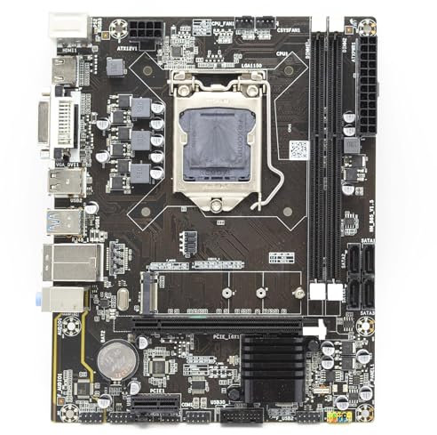 Simpletek - Scheda Madre Micro - ATX LGA 1150 B85 DDR3 M2 SATA PCIe NVMe Compatibili con Processori di 4° Gen | Slot HDMI DVI-I