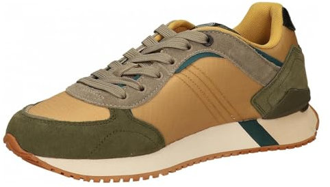 colmar Travis Plus Shades Herren-Sneakers, Ochra Mil Green, 45 EU