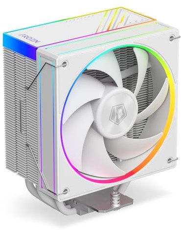 ID-COOLING FROZN A410 ARGB WHITE CPU Air Cooler 4 Heat Pipes ARGB CPU Cooler with 120mm FDB Fan, CPU Fan for Intel LGA1700/1851/1200/115X; AMD AM4/AM5