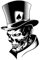 Skull Skelett Sticker Poker Joker Ass Pik Totenkopf Schädel Aufkleber Auto Tuning (Schwarz)