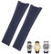INFRI Gummi-Silikon-Uhrenarmband für Patek Philippe PP 5711 5712G Nautilus Armband, 25 mm, Schwarz Blau Braun Uhrenarmband Sportarmband Herren, 25 mm, Achat