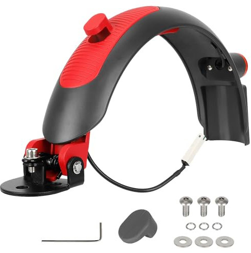 Satgoo Metall E Scooter Schutzblech Hinten für Xiaomi 1S, Schutzblech für Pro 2, E Scooter Kotflügel für M365/Pro/Essential/Mi 3, Hinterer Kotflügel für Xiaomi Scooter, Zubehör für Xiaomi - Rot