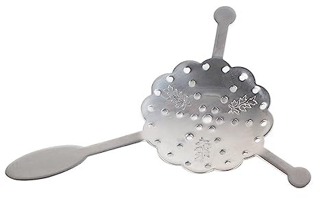 Cucharas de Absenta Juego de Absenta Cuchara de Ajenjo, 1 Pieza Acero Inoxidable 304 Diseño único Barra de Cóctel Taza de Vidrio Filtro para Beber Cuchara de Ajenjo (Cuchara de