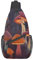 KHiry Sling Rucksack, Umhängetasche für Mann und Frau, helle Pilze, Kunst, Crossbody, verstellbare Brusttasche, Schwarz, Einheitsgröße, Kompakt
