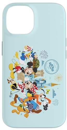 Walt Disney World 50th Anniversary Mickey and Friends Blue Case for iPhone 14