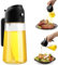 Yozuxin 2 in 1 Ölsprüher für speiseöl, 470 ml Öl Sprühflasche lebensmittelecht, Ölspray zum Kochen, Ölspray für Heißluftfritteuse, Gießen Zum Kochen,Grillen,Küche, Heißluftfritteuse,Backen (Schwarz)