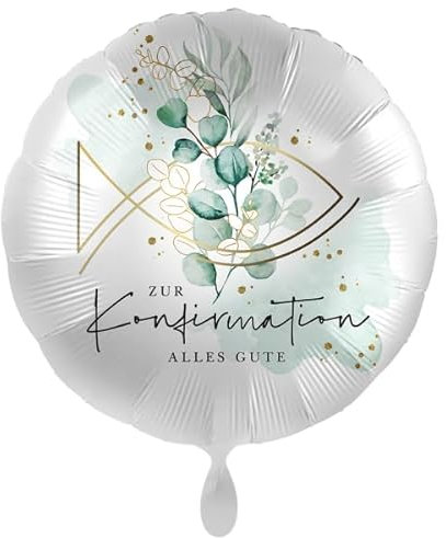 Folienballon * ZUR KONFIRMATION ALLES GUTE * als Deko oder Geschenk zum Glaubensfest | 43cm, für Helium und Luft | Christlicher Glaube Ballon Luftballon
