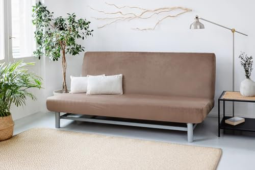 Bestcovers Sofa Überzug - NYHAMN und BEDDINGE Couch Überzug aus Samt und Plüsch - 3-Sitzer Dicker Stretchstoff Sofa Cover einfarbig rutschfestem elastisch passt auf Klappsofa für IKEA