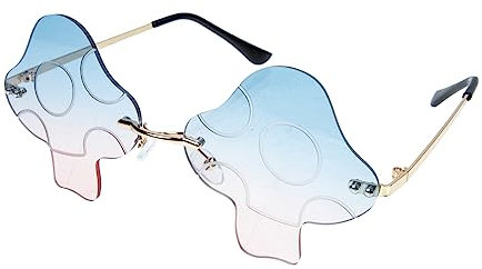 Yardenfun Unregelmäßige Rahmenlose Brille Kreative für Männer Sunes Party-