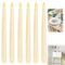 Velas LED sin llama, velas a pilas, 6 velas largas LED, falsas velas decorativas para boda, Pascua, fiesta, cumpleaños, clase energética A]