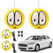 BEAHING Parkstopper für Garage, Garage Parkhilfe AID-Parking-Ball, 4pcs 6 cm Big Eyes Park Assistant Kit mit 4m Seil, doppelte Garage-Parkhalt-Führungssystem, Parkassistent Kit