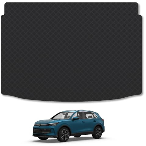 VW Tiguan (2024+) 3mm Rubber Boot Mat | Tailored Fit Durable Boot Liner Full Coverage Protection Waterproof Accessories Easy Clean Anti Slip Made in the UK